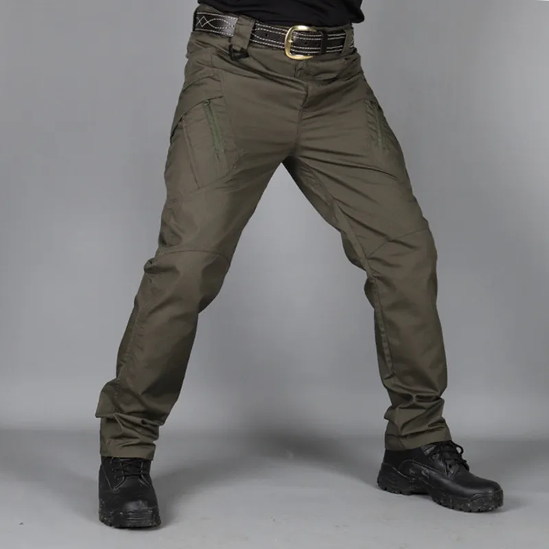 Pantalones Cargo Para Hombre, Ajuste Relajado, Cintura