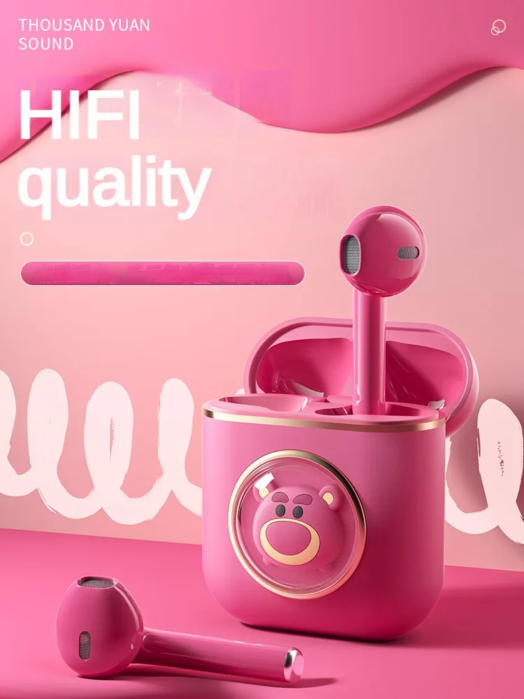 

Disney M5 Wireless Bluetooth 5.3 Earphones TWS Sport Headset Long Standby Nosie Reduction Headphone for lady Fashion Earbud New