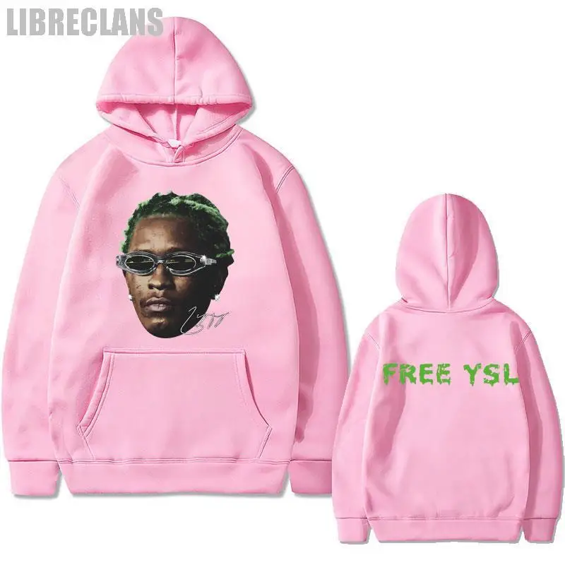 

LIBRECLANS Rapper Concert Young Thug Thugger Slime Season Mens Hoodie Green Rare Hip Hop Print Hoodies Pink Oversized Sweatshirt