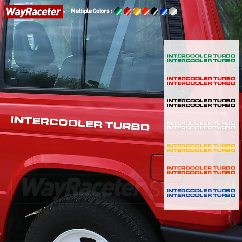 2PcsIntercoolerTurboStickerReflectiveGraphicsVinylDecalFor
