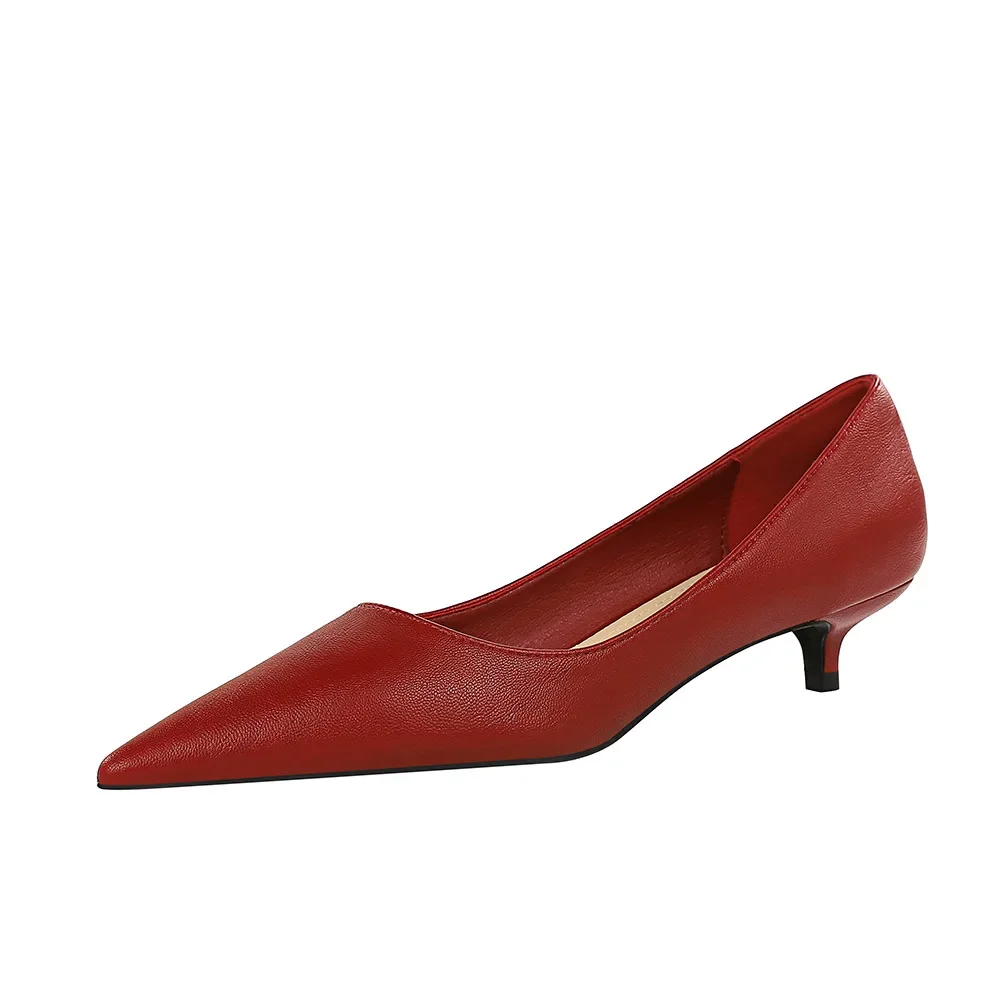 2023 Korean Version Women Pumps Fashion Low Heels Pointed Toe Female Shoes Office Work Oxford Shoes for Women Femme Zapatos 6