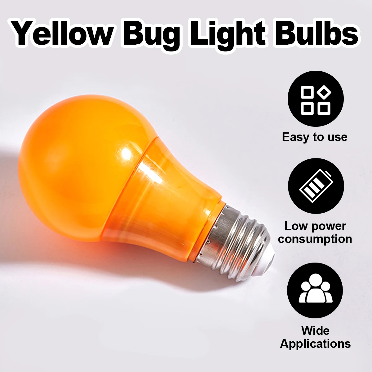 Led Yellow Bug Light Bulbs 9w E27 Spectral Mosquito Repellent Physical Lamps Zapper Globe 220v Flies Fly Trap Anti Electric