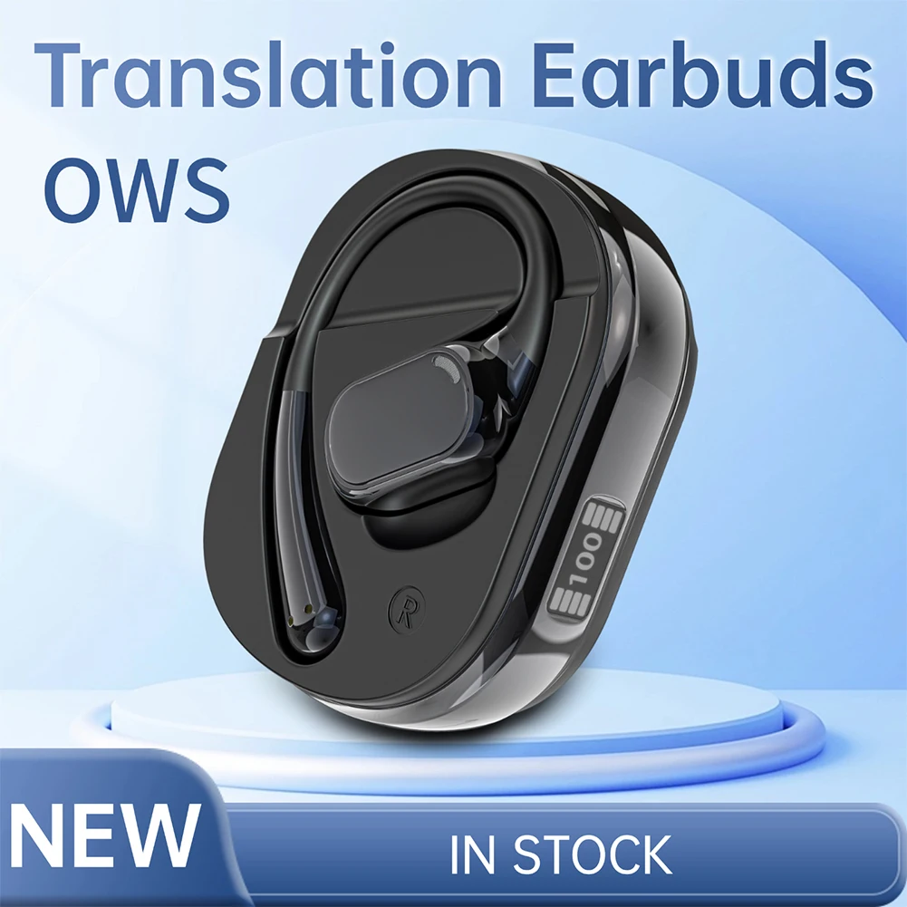 AI Translator Earbuds Open Ear Translator Headphones OWS Language Translation Earphone Smart Voice Real-time Translation Headset