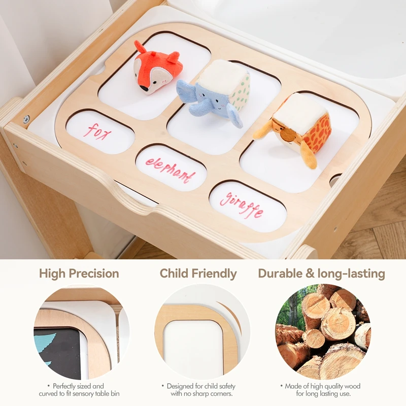 Montessori-Tischbrett-Spielzeug „The Baby's Sensory Activity“ löst sich bei verschiedenen taktilen Sensations, wenn man mit kleinen Händen berührt – Detail 10
