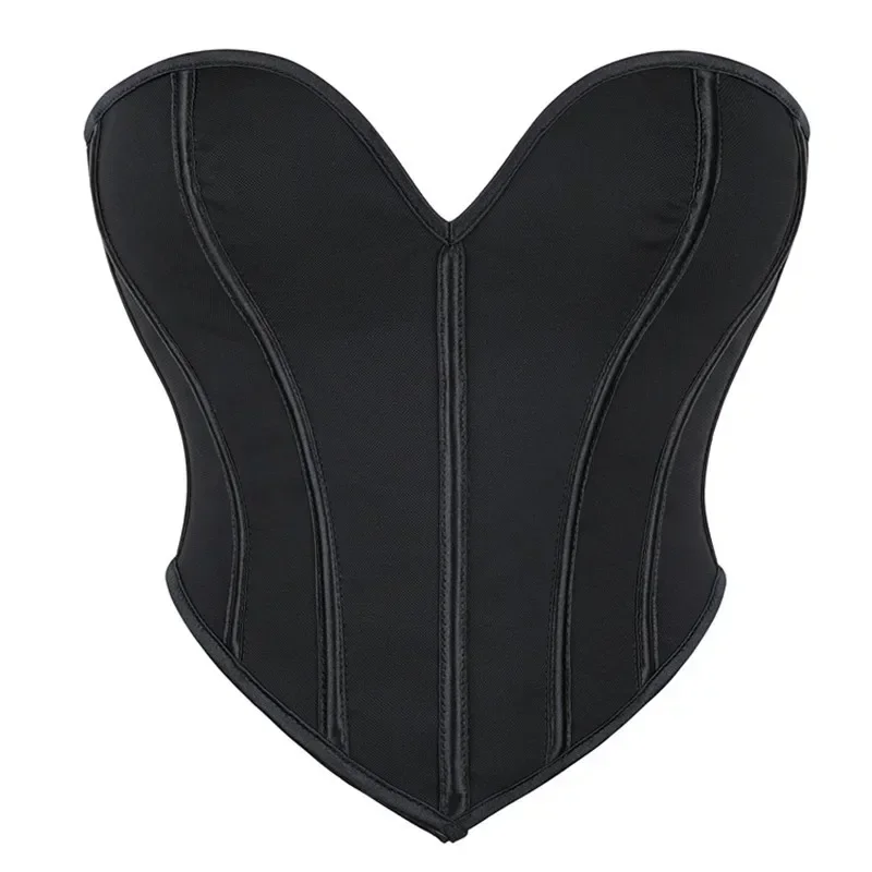 Description Picture 3 of itemShort Torso Corset Plus Size Overbust Sexy Corselet Corsets and Bustiers Crop Tops Red Black White Gothic Lingerie Women