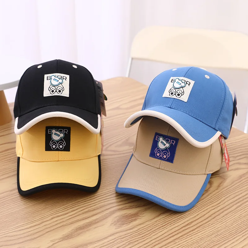 Children's Hats Spring Outdoor Baseball Caps Fashion Large Brim Back Buckle Adjustment Boys' And Girls' Sun Hats Children's Hats