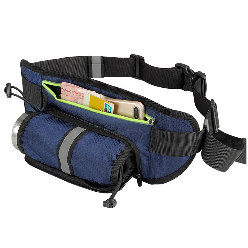 Running Sling Bag Waist Pack Running Belt With Water Bottle Holder Sports Waist Pouch For Women Men Travel Sling Bag For Ladies