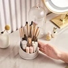 360° Rotating Makeup Brush Holder With Lid Desktop Makeup Organizer Cosmetic Storage Box Lipstick Eyebrow Storage Container Box 3