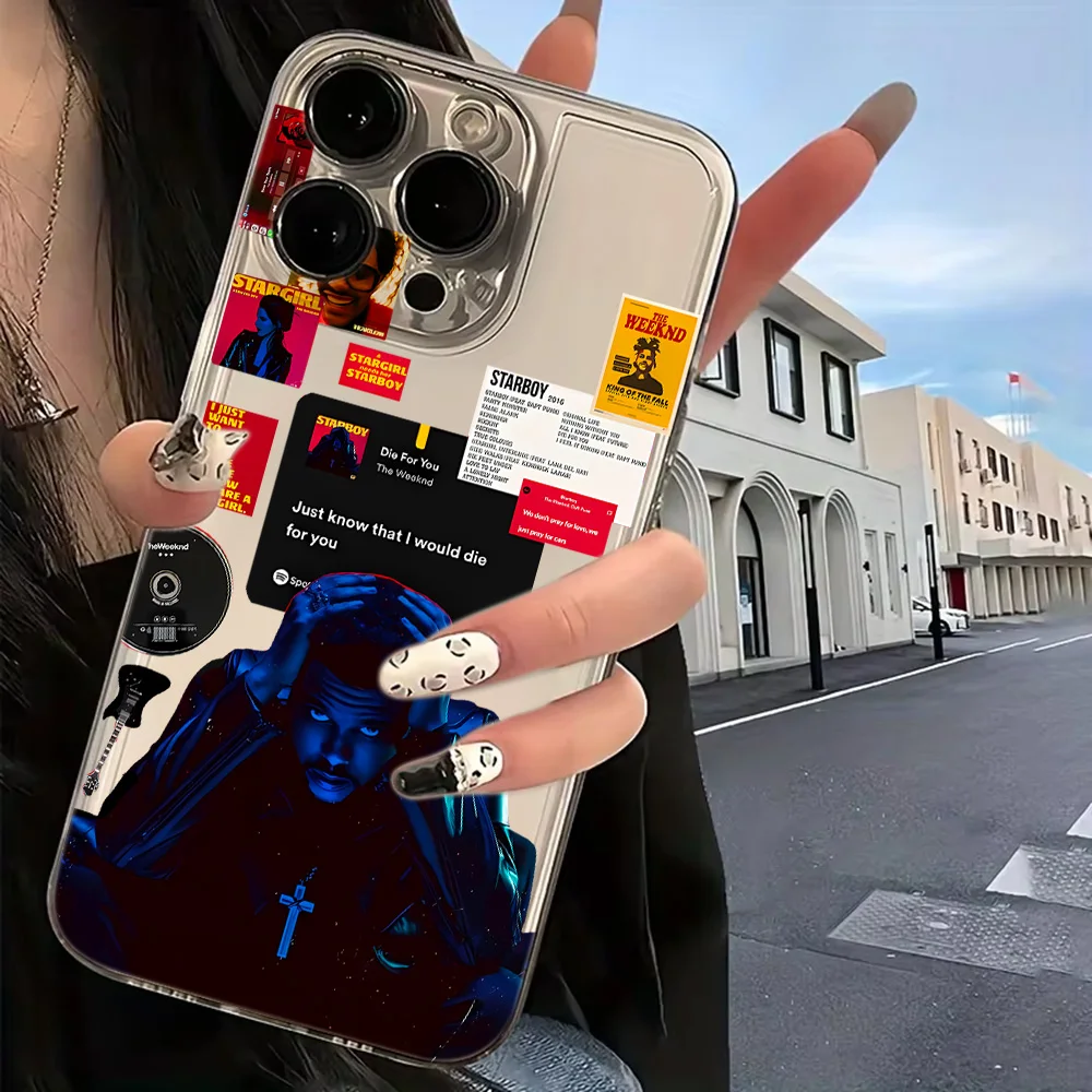 Clear TPU Back Cover with The Weeknd XO Design Phone Case