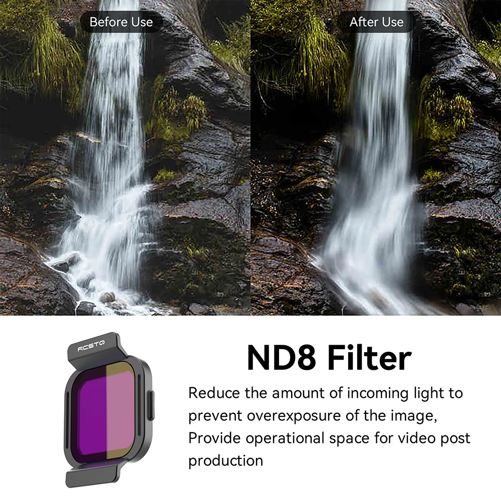 RCSTQ ND Lens Filter for  Flip Optical Glass Lenses Adjustable Filter Set UV CPL