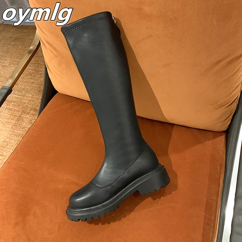 여성용 블랙 에나멜 가죽 앵클 부츠, 라운드 토 에나멜 가죽, 베이지, 여성 패션, 겨울 롱 부츠 3