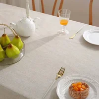 Linen Cotton Washable Tablecloth for Wedding Home Party Dining Banquet Decoration Flax Fabric Table Cloth Luxurious Table Cover 5