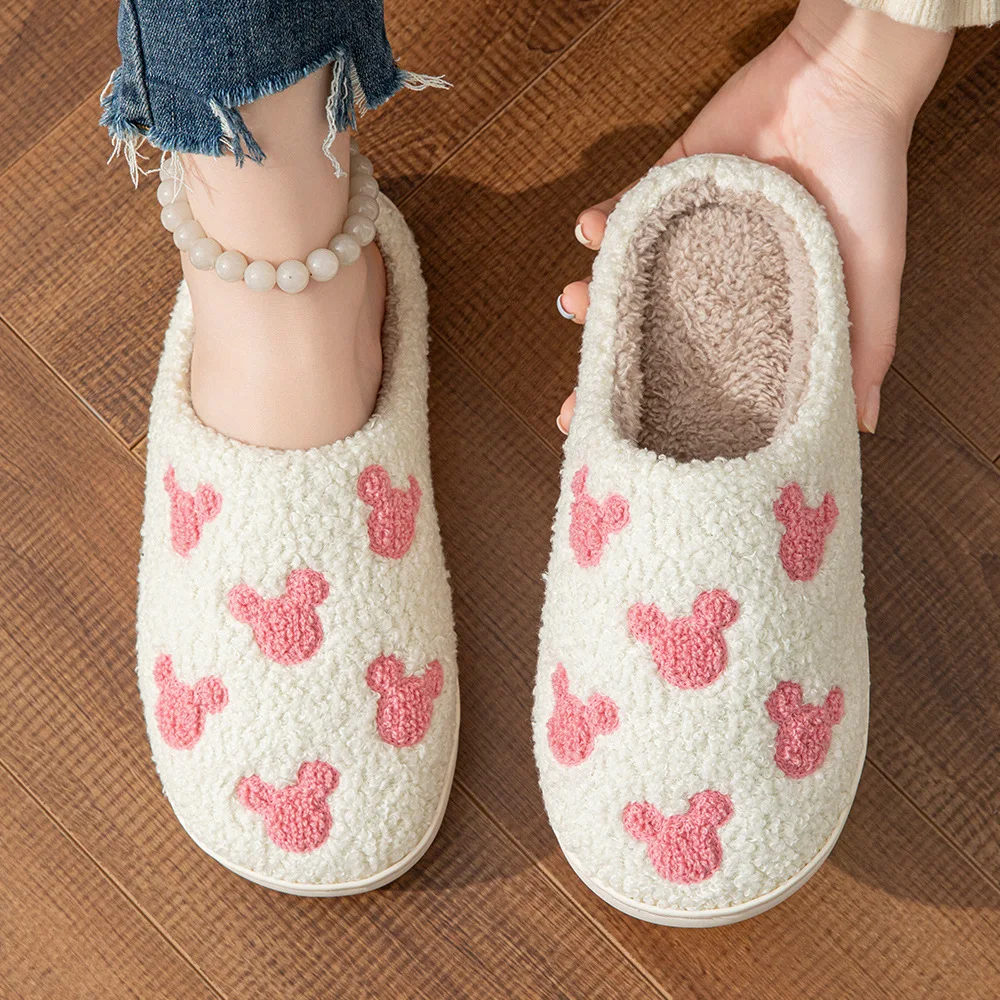 Fashion House Slippers for Women Men Winter Warm Home Comfy Shoes Cute Cartoon Indoor Slides Soft Sole Shoes Christmas Gifts 3