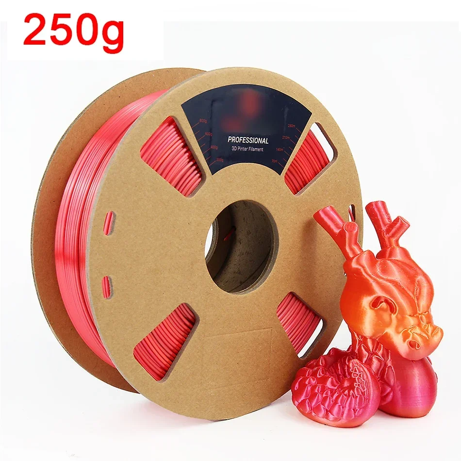 Rainbow Silk PLA 3D Printer Filament, Dual/Triple Gradient, 1.75mm, 250/200g