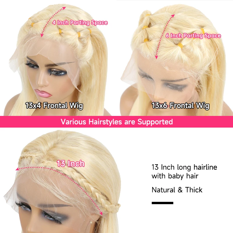 613 Human Hair 360 Lace Frontal Wigs Body Wave Wig Long