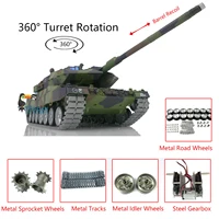 Henglong 1/16 Customized Leopard2A6 Remote Control Tank 3889 With Metal Tracks BB pellets Cannon Retractable 7.0 Version As Gift 1