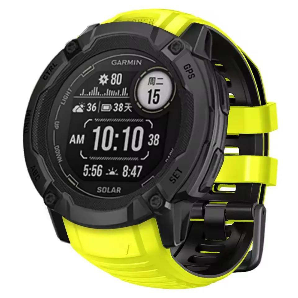 Premium 26mm No-Gap Silicone Strap for Garmin Instinct 2X Solar - Tactical Edition Watch