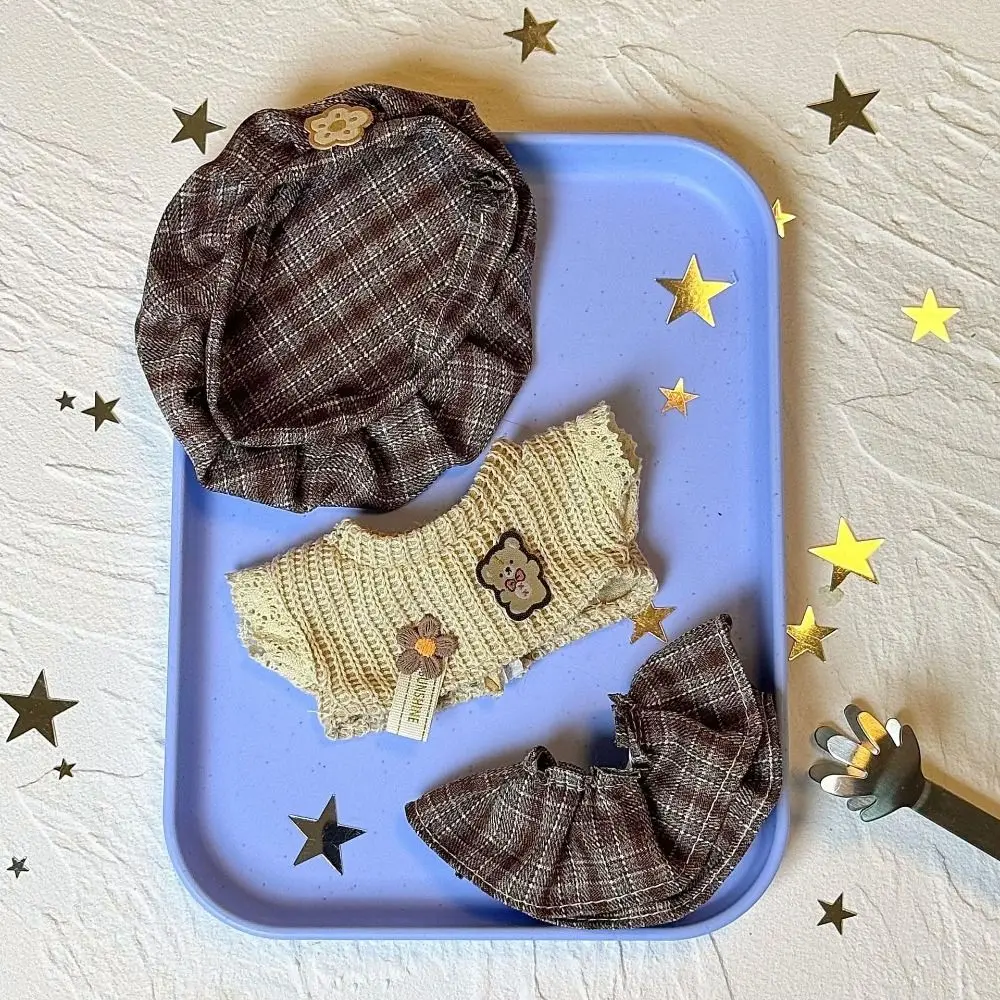 1 Set Princess Skirt 10cm Cotton Doll's Clothes Strap Pants Toy Accessories Cotton Doll Outfit Dress Mini Multi Color