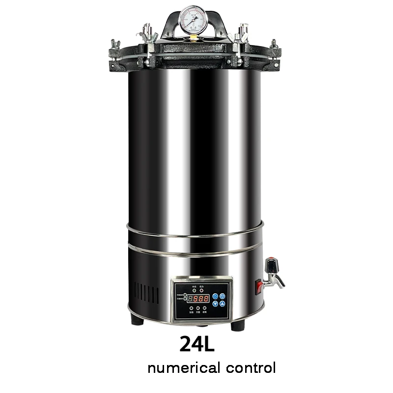 

Stainless Steel Automatic Steam Sterilizer Autoclave Pot Laboratory Medical Vertical Sterilization Pot 12L/18L/25L