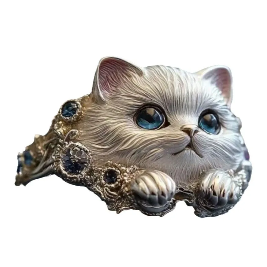 Exquisite Kitten Ring Is Unique, Simple and Elegant, and the Original Design of Ins Style Is Versatile 5