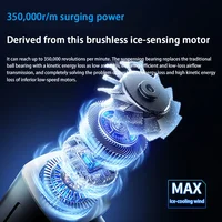 Souffleur à jet puissant sans balais 1 000 000 tr/min, souffleur turbo électrique puissant, élimine l'eau, la neige, la poussière, recharge USB, 65 m/s 3