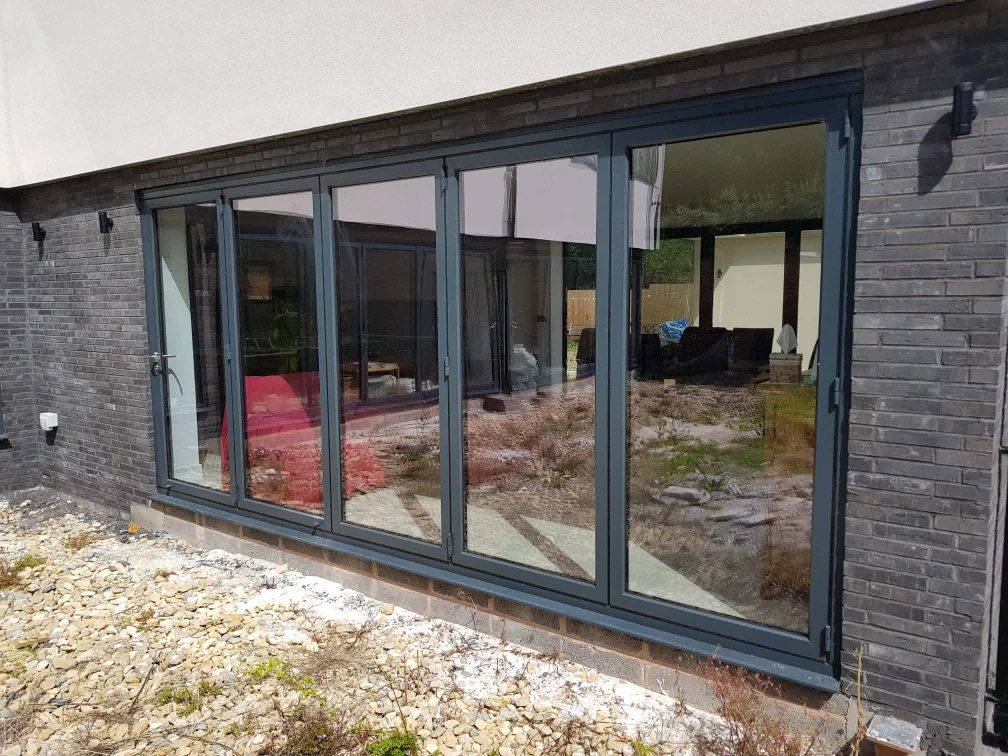 Accordion Doors for House Modern Apartment Villa Aluminum Frame Double Glazed Folding Doors High Security Home Decoration