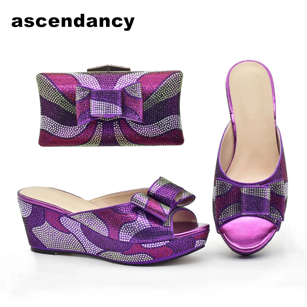 

Latest Wholesale 2023 Wedding Shoes and Matching Women Shoes and Bag To Match for Parties Italy High Heels Women Wedding Shoe