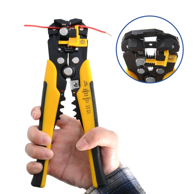 Crimper Cable Cutter Adjustable Automatic Wire Stripper Multifunctional Stripping Crimping Pliers Terminal Hand Tool 6