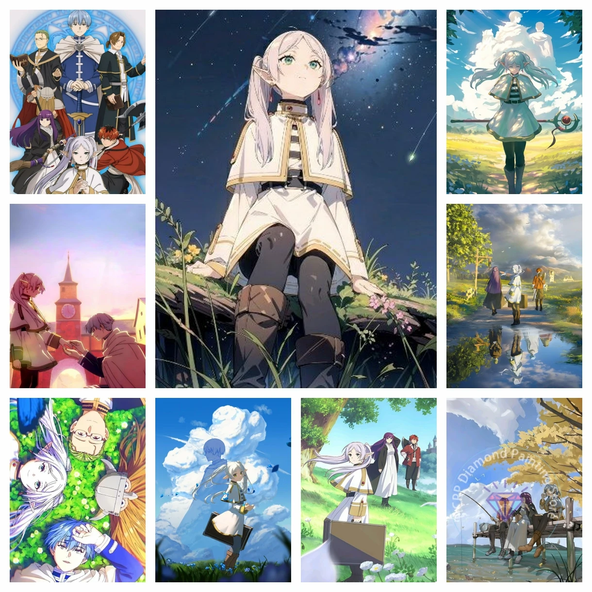 Frieren: Beyond Journey's End Anime Diamond Painting Kit Diamond 5D Embroidery Cross Stitch Handmade Gift Crafts Home Decor Gift diamond painting