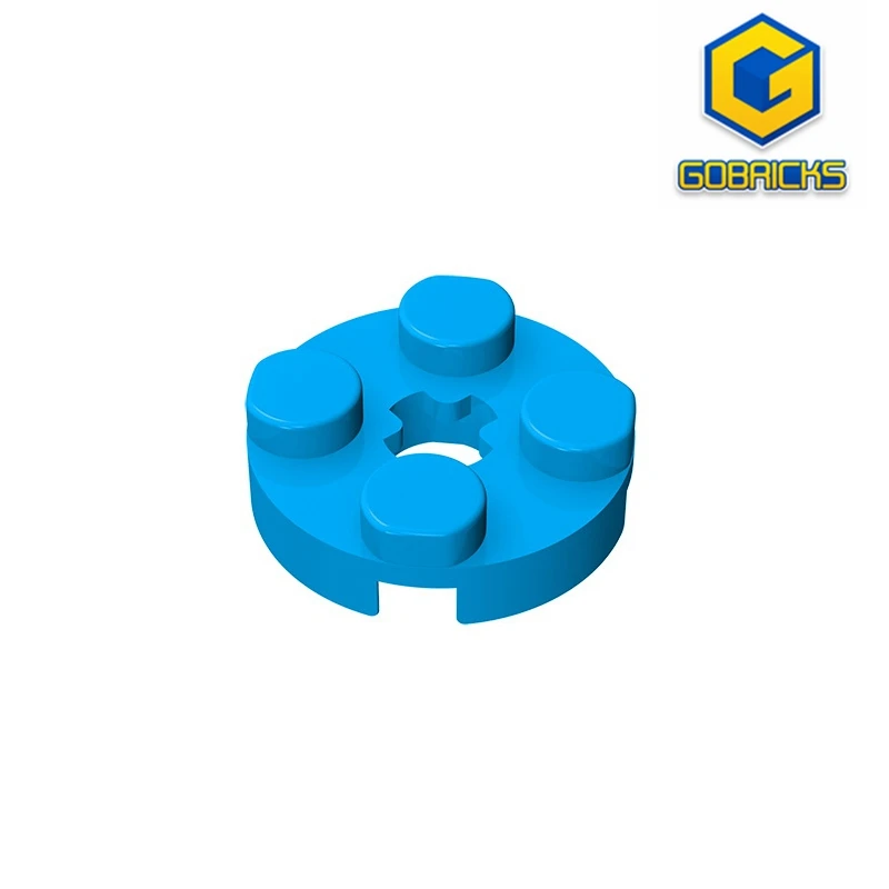 Фото Gobrick 10 шт./лот MOC сборы частицы 4032 пластина круглая 2x2 с отверстием оси строительные блоки детали для детей DIY Развивающие игрушки №1