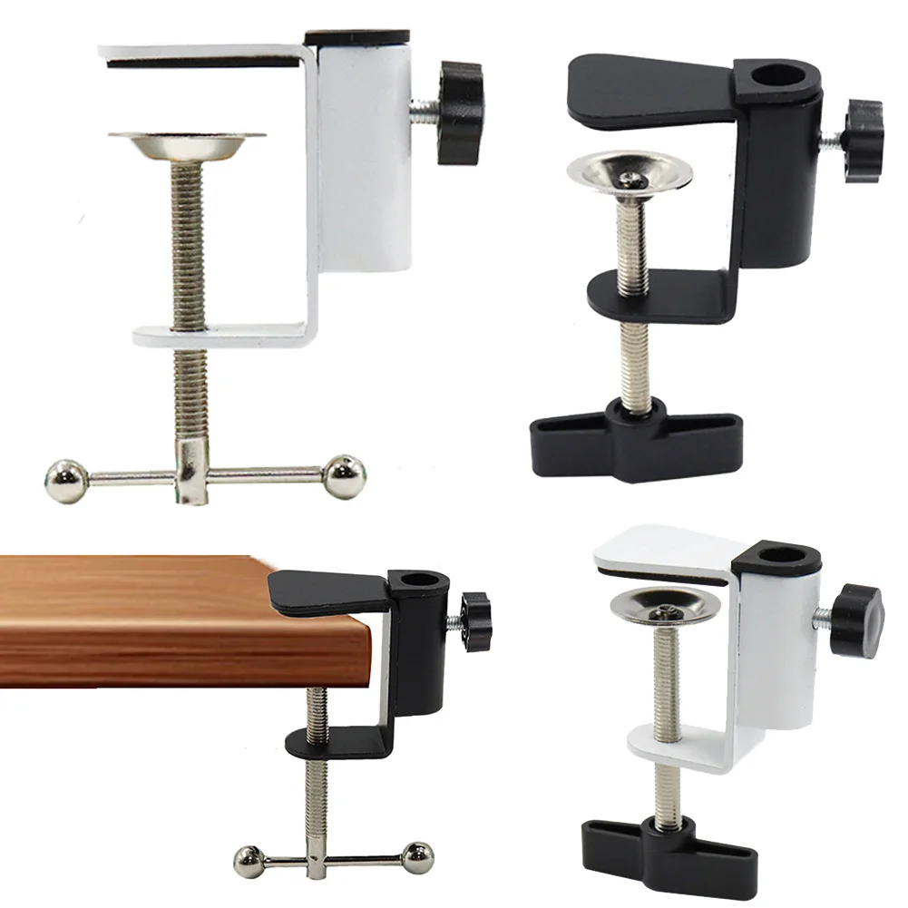 Desktop Mount Clamp With Adjustable Screw Aluminum Alloy Protective Heavy Duty Stand For Microphone Monitor Desktop Lamp Camera