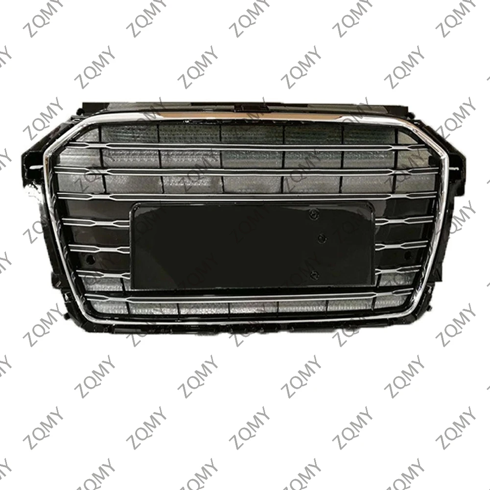 

With/Logo For Audi A1/A1L 2010 2011 2012 2013-2015 Car Front Bumper Grille Centre Panel Styling Upper Grill (Modify S1 style)