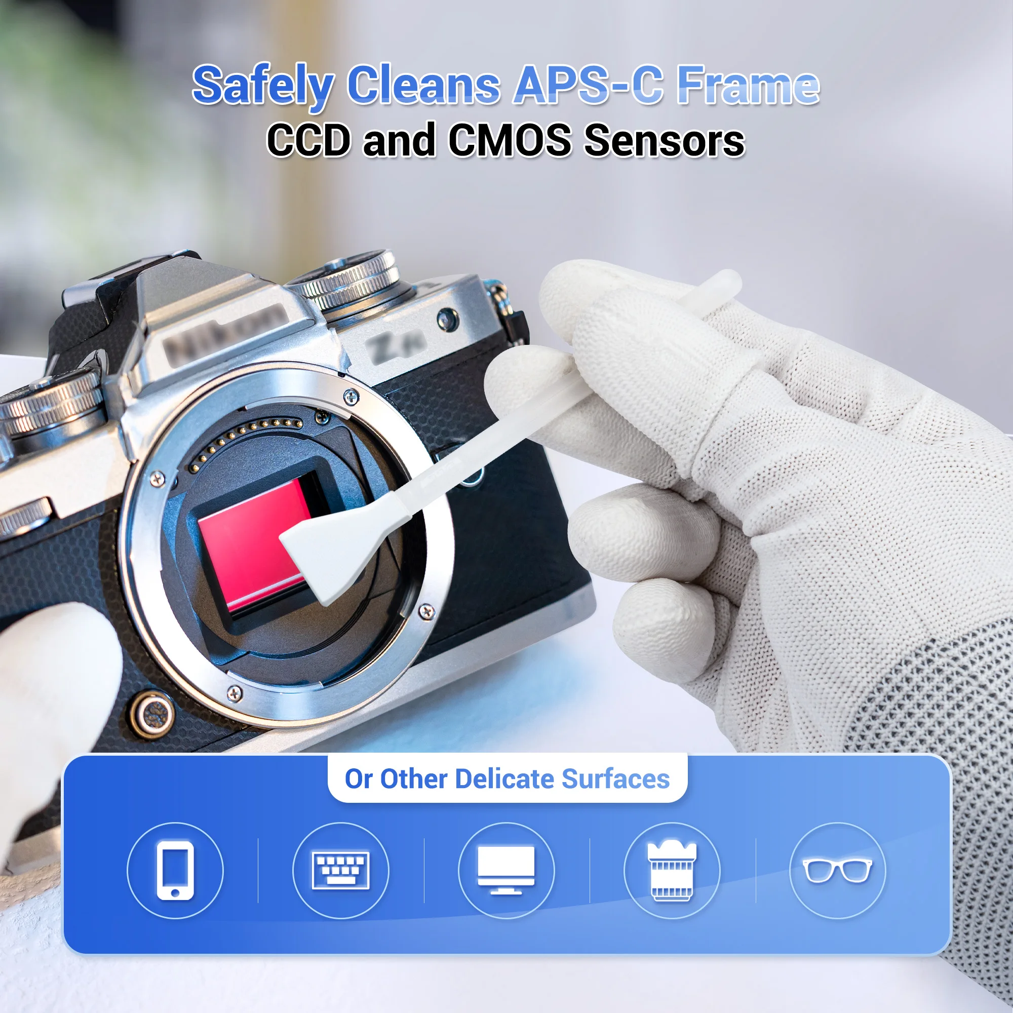 Premium Sensor and Lens Cleaning Swab Kit - 12-Piece Set for Cameras, Keyboards, and Screens