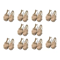 10pcs Rhythmic Gymnastic Shoes Soft Half Socks Knitted Professional Competition Soft Sole Shoes Protect Elastic Skin dance shoes