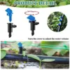 60 Pieces Irrigation Drip Emitter Garden Flag Irrigation Dripper Trees and Shrubs (Blue Black 2GPH) 2