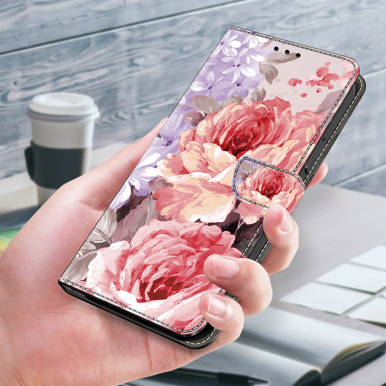 Premium 3D Magnetic Flip Wallet Leather Phone Case