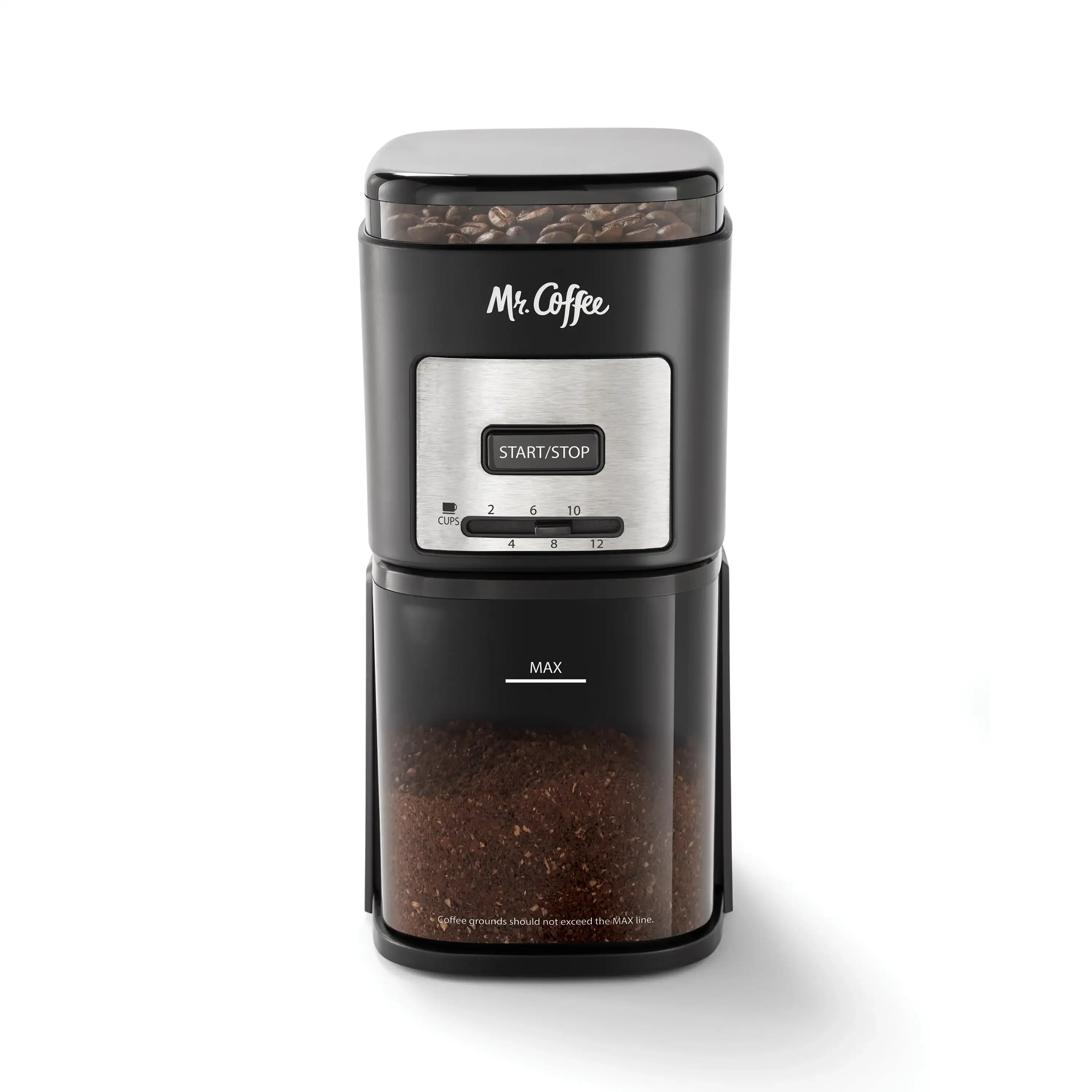 

12-Cup Automatic Burr Grinder Black Precision Grinding for all Coffee types in Black