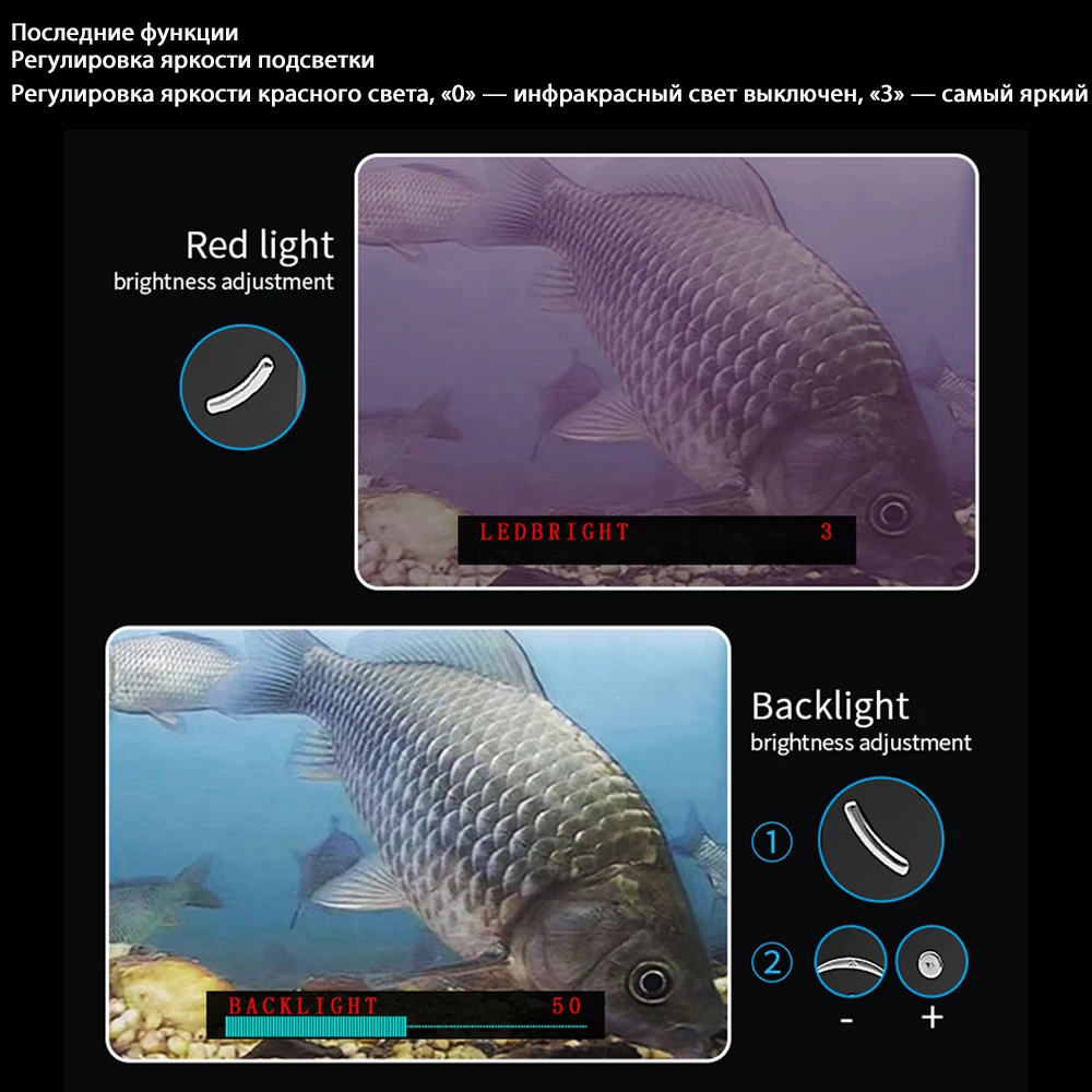 Erchang F431B Fisherman Underwater Fishing Camera Night Vision 4x Digital Zoom Camera For Ice/Sea Fishing Gift For Man fishing accessories,fish finder