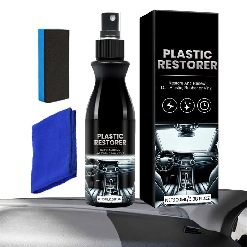 

100ml Car Plastic Restorer Coating Agent Auto Plastic Restorer Back To Black Gloss Auto interior Polish And Repair Coating Agent