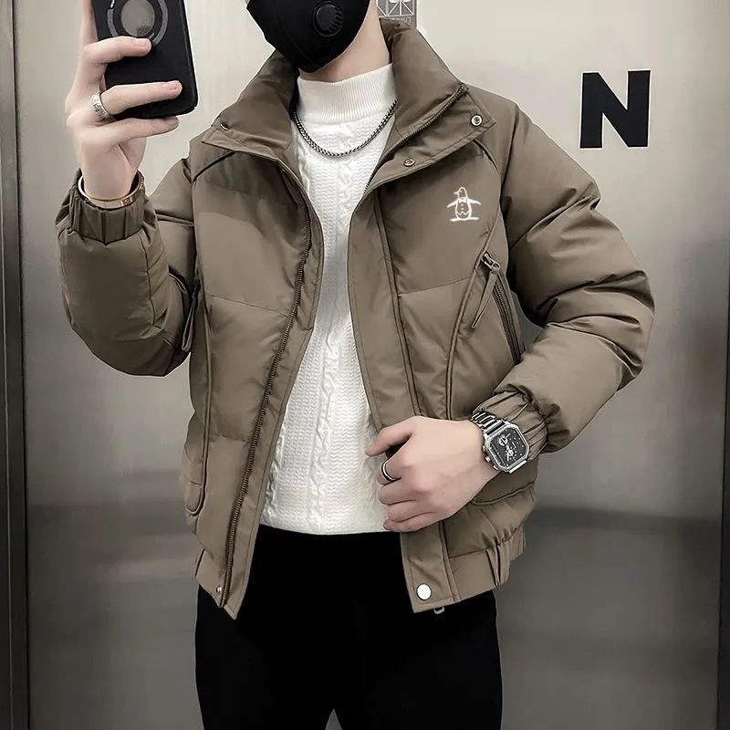 말본 High Quality Golf Jacket Men Golf Wear Winter New Authentic Padded Thickening Keep Warm Short Coat Men Apparel