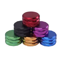 Personalized Diamond Shell, Metal Bright Aluminum Alloy Manual Grinder,3 Layers of 63mm Diameter Crusher, Easy to Grind Portabl 1