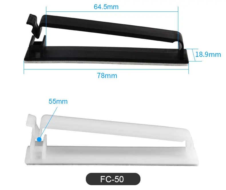 10Pcs Self-adhesive Cable Organizer Wire Tie Clips Holder Clamp Management Car GPS Data Decorative Cord Winder Manager 3M Glue – Detail 7