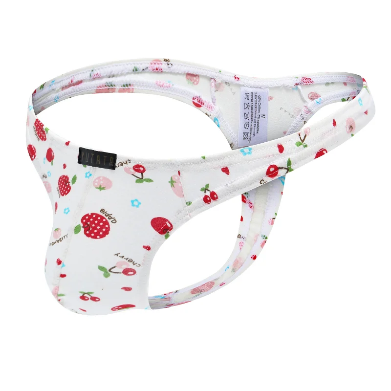 

Mens Thongs And G Strings Cartoon Printed Jockstrap U Convex Pouch Underwear Male Bikini Slip Homme Low Waist Underpants