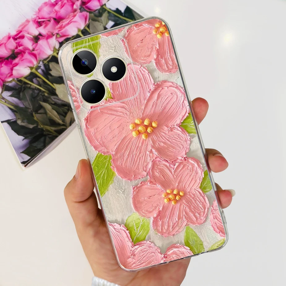 Stylish Painted Clear Silicone Phone Case - Soft Protective Cover