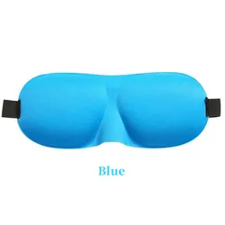 Premium Adjustable 3D Contoured Sleep Mask - Breathable & Light - Blocking, No Pressure on Eyes, Black (Blue)