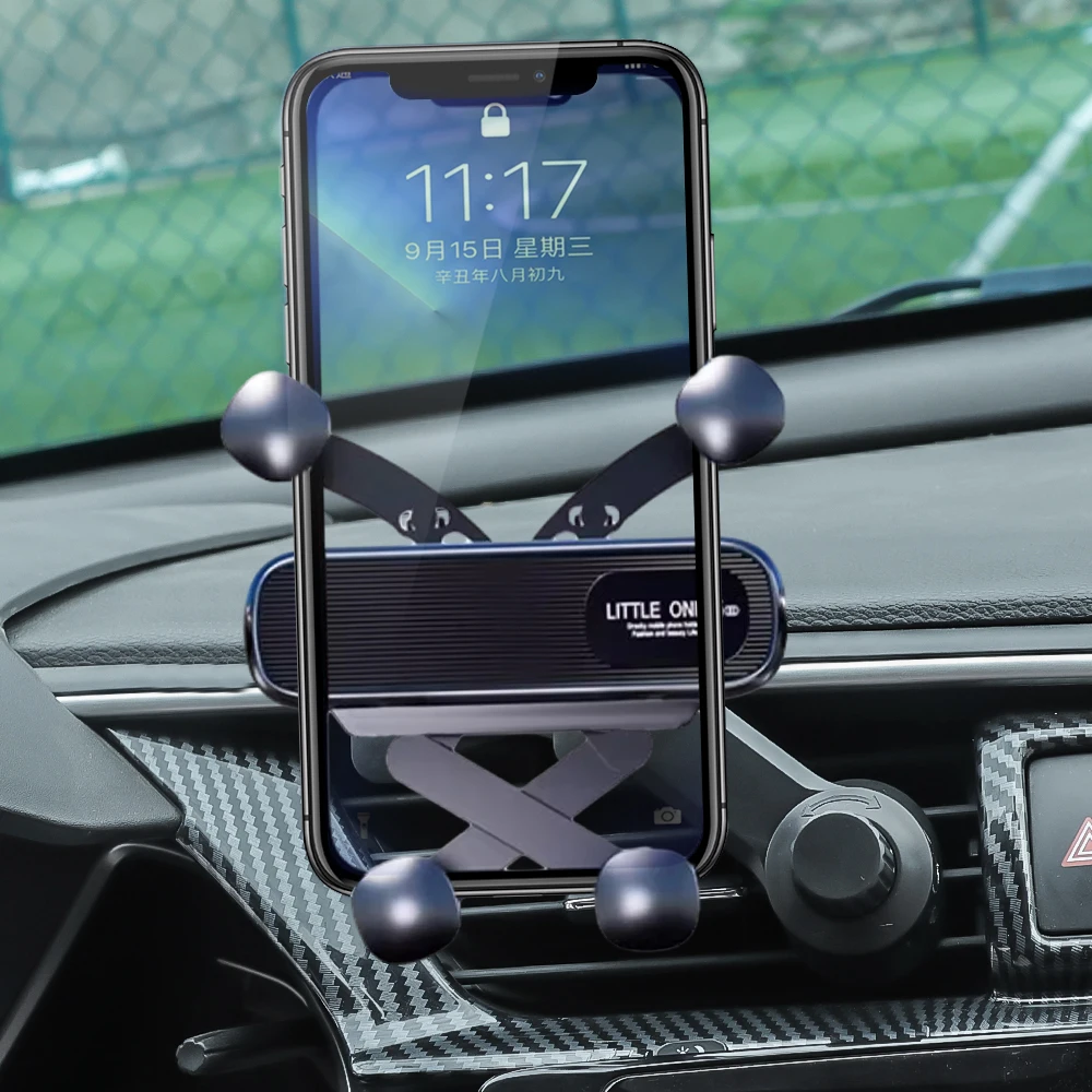 Gravity Car Phone Holder Air Vent Clip Mount Mobile Phone Holder GPS Convenient 360 Degree Rotatable Auto Interior Accessories