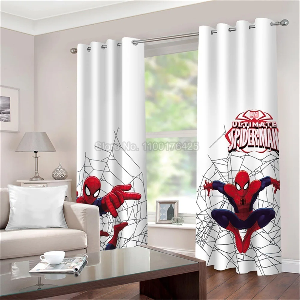 

Disney Spiderman Blackout Curtains for Kids Bedroom Shading Curtain for Bedroom Home Decoration Child Gift Cartoon Window Drapes