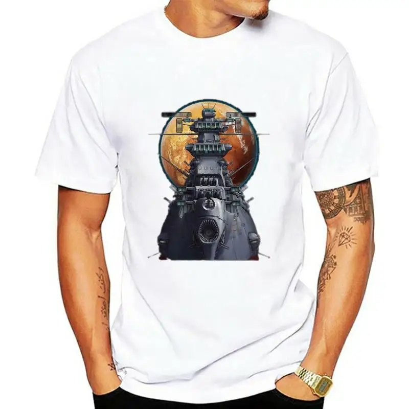 Space Battleship Yamato T Shirt Red T-Shirt Art Space Battleship Yamato Moda Uomo Manica Corta
