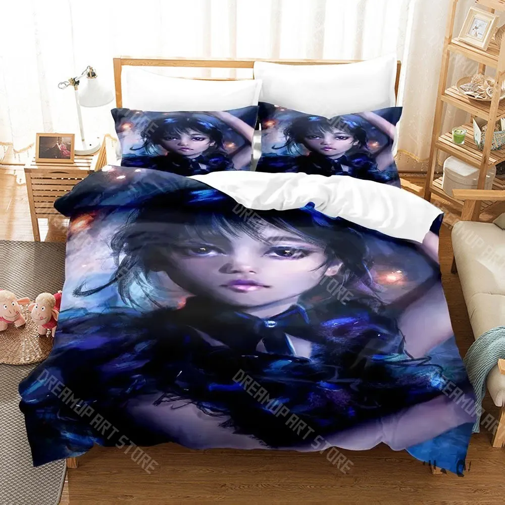 3D Print Wednesday Addams Bedding Set Twin Queen King Full Size Single Double Duvet Cover Pillowcase Bed Boys Girls Adults 6