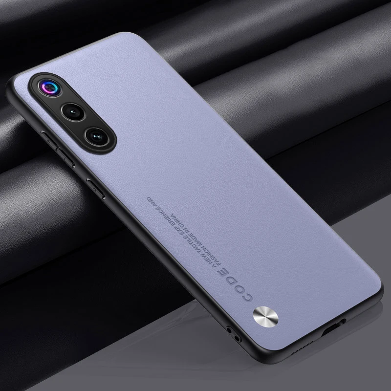 Luxury Soft Leather Back Phone Case with Silicone Protection